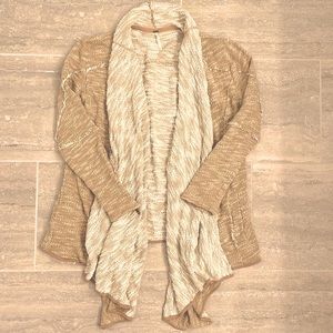 NWOT Free People Tan Cardi, Size Small
